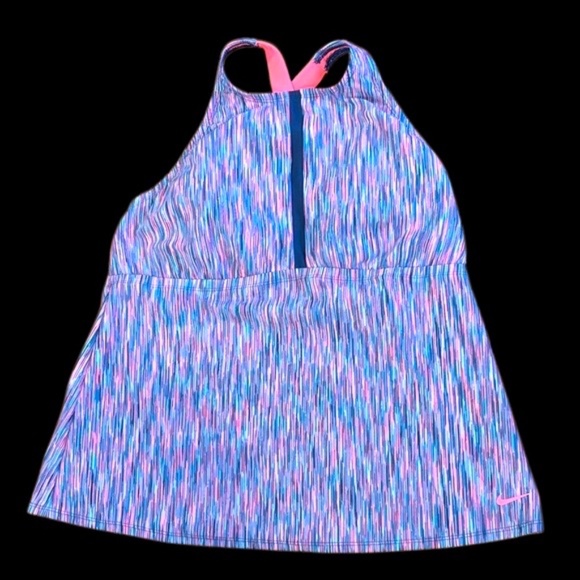 Nike Other - NWOT-Nike Pink and Blue Women's Racerback Swimsuit Top